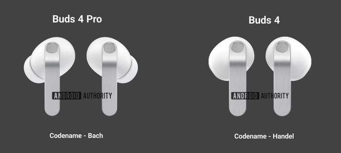 Side view of Galaxy Buds 4 design