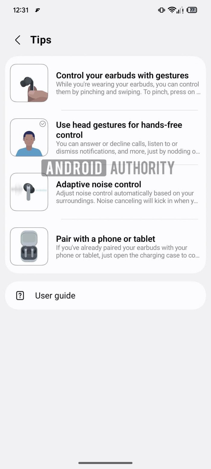 Samsung Galaxy Buds 4 Pro head gesture control