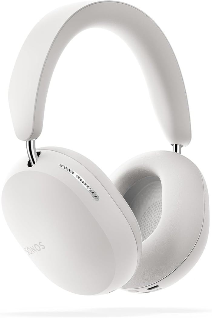 Folded Sonos Ace headphones in their recycled felt case