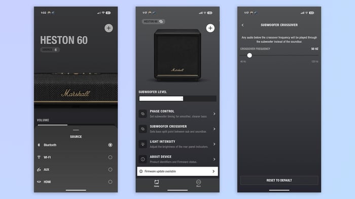 Marshall Heston 60 App EQ and Settings