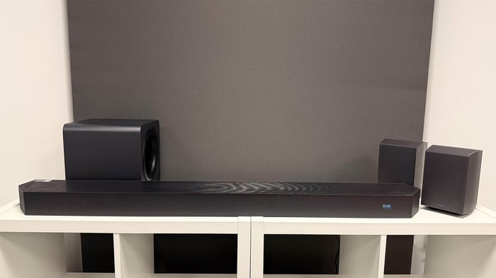 Samsung HW-Q990H soundbar showcasing its sleek design.