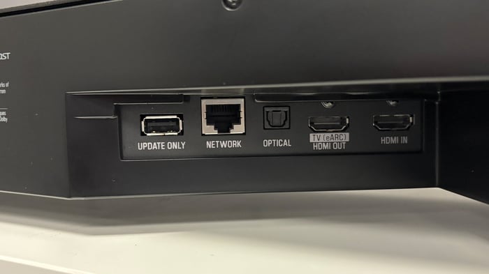 Wireless surround speakers WS-X3A with fabric finish and compact design.