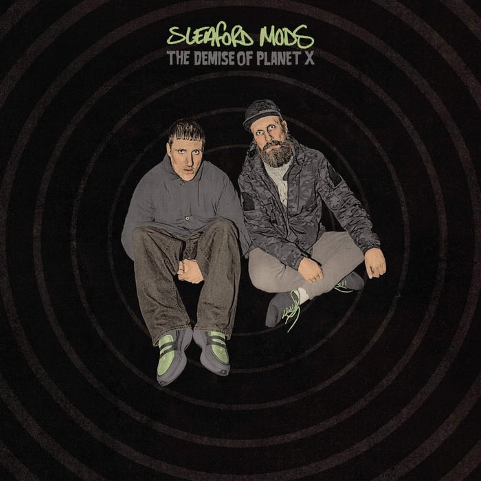 The artwork for Sleaford Mods' 'The Demise Of Planet X'. Credit: Press
