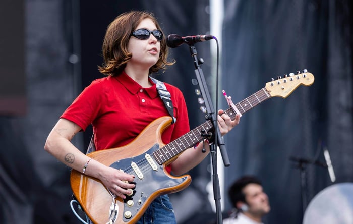 Snail Mail performing live on stage
