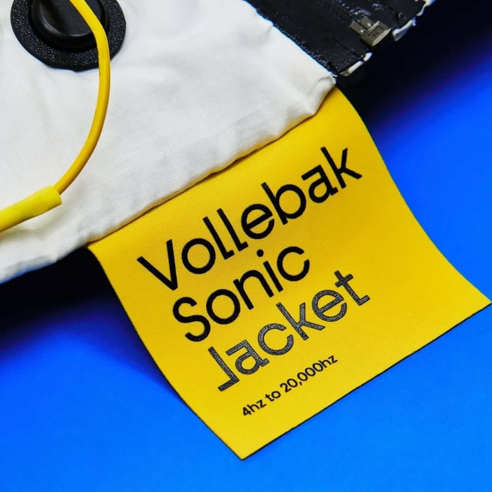 Jacket hood detail with speakers