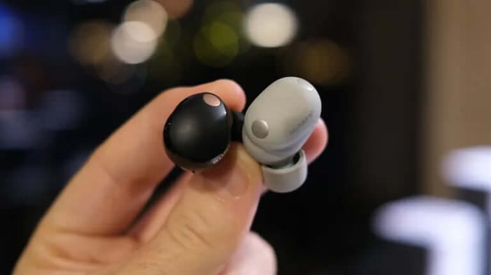 Sony WF-1000XM6 showcasing its sleek new design.