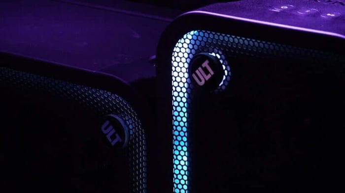 Close-up of the Sony ULT control button