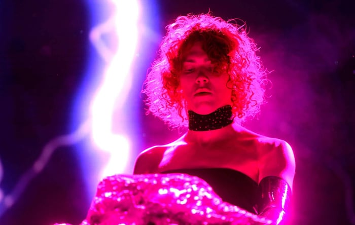 The late SOPHIE lighting up the stage at Coachella 2019.