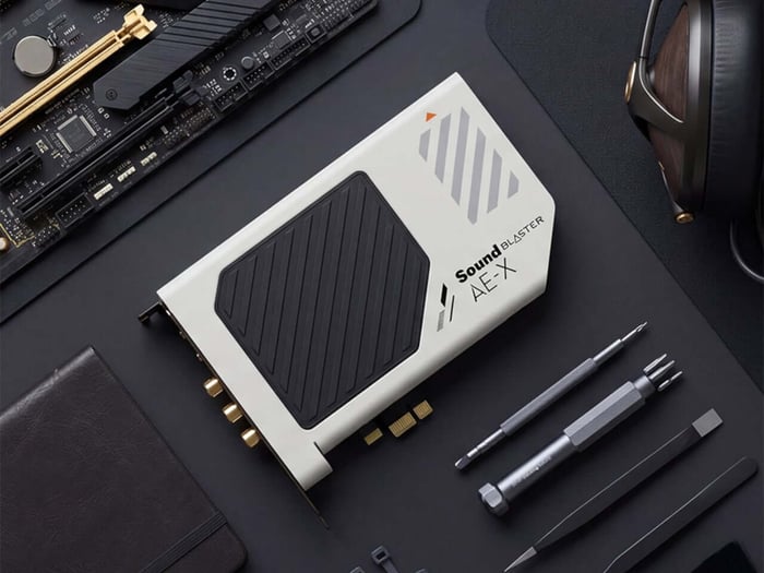 The Sound Blaster AE-X sound card designed for high-fidelity PC audio upgrades.