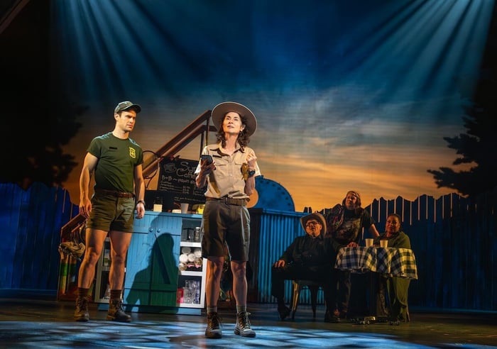 (L-R) Sam Gravitte, Beth Malone, Donald Corren, Sandra Valls and Aurelia Williams in Starstruck.