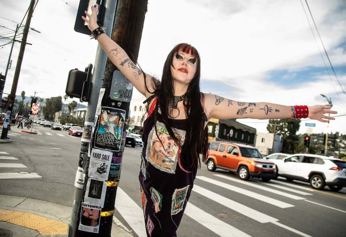 Surfbort’s Dani Miller rocking the punk look