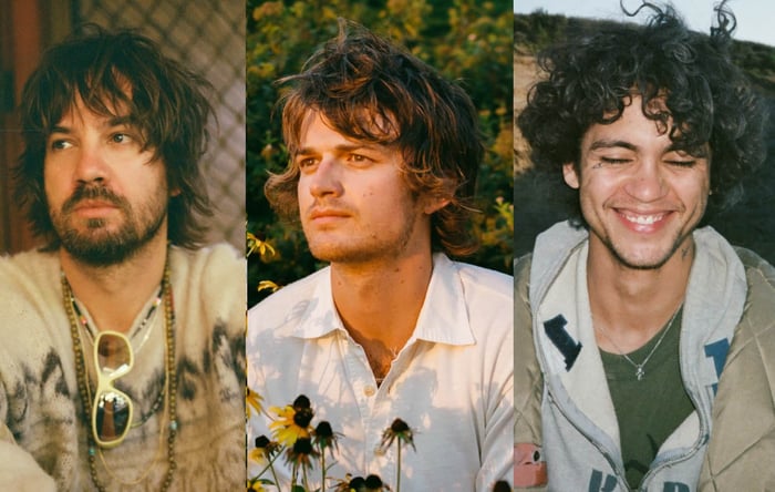 Kevin Parker of Tame Impala alongside supporting artists Djo and Dominic Fike