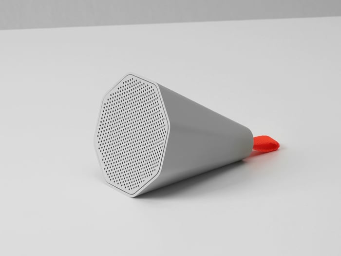 Cone Bluetooth Speaker in use