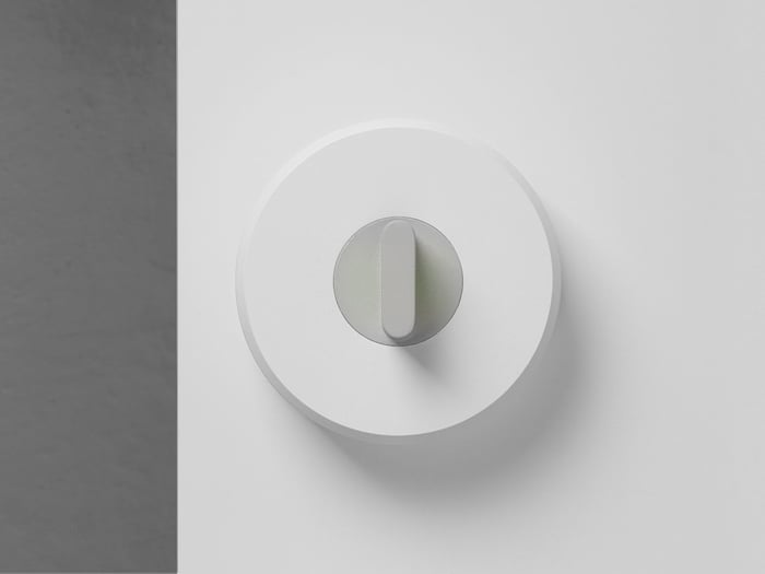 Fingerprint Smart Door Lock mounted on wall