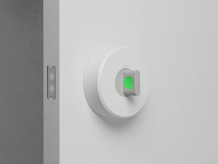 Fingerprint Smart Door Lock installed on wall