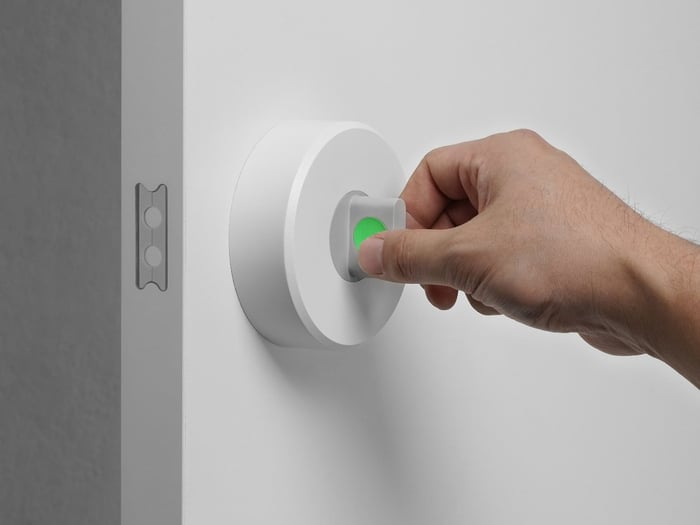 Close-up of the Fingerprint Smart Door Lock