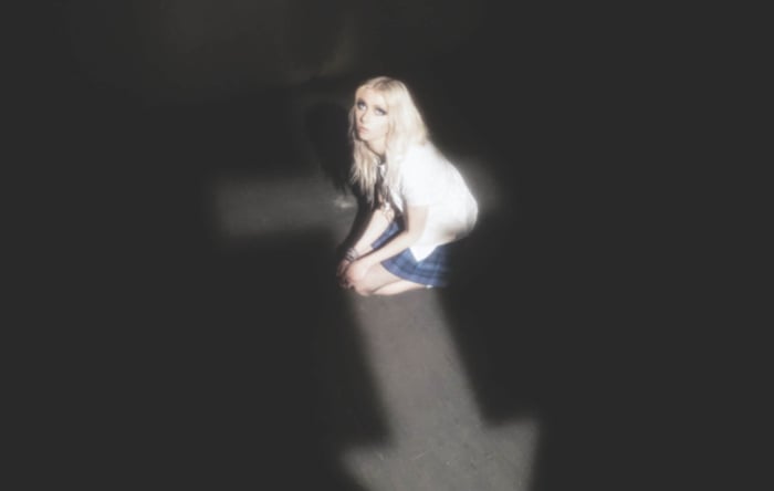 Taylor Momsen of The Pretty Reckless in an intense moment