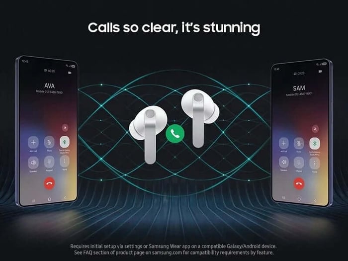 Crystal-clear calls powered by advanced dual-band Bluetooth and smart microphones.