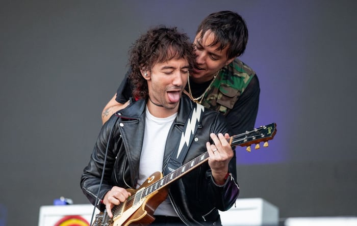 Albert Hammond Jr. and Julian Casablancas of The Strokes