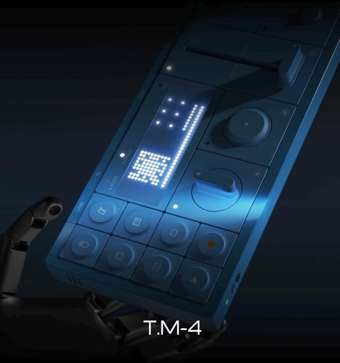 Close-up of T.M-4 display and controls