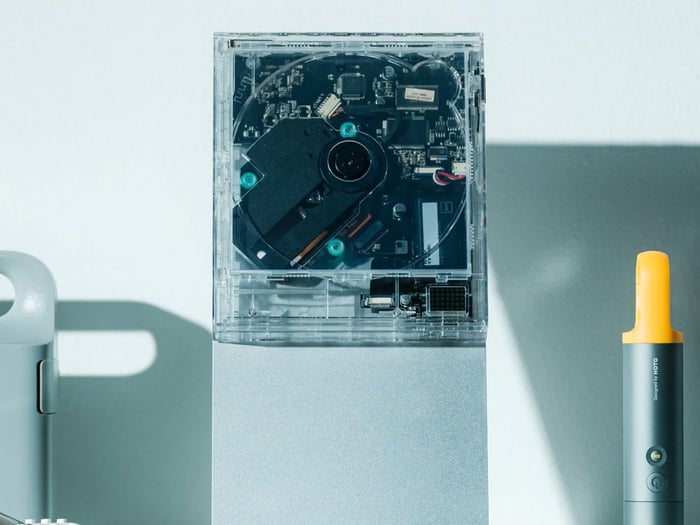 ClearFrame CD Player with transparent design