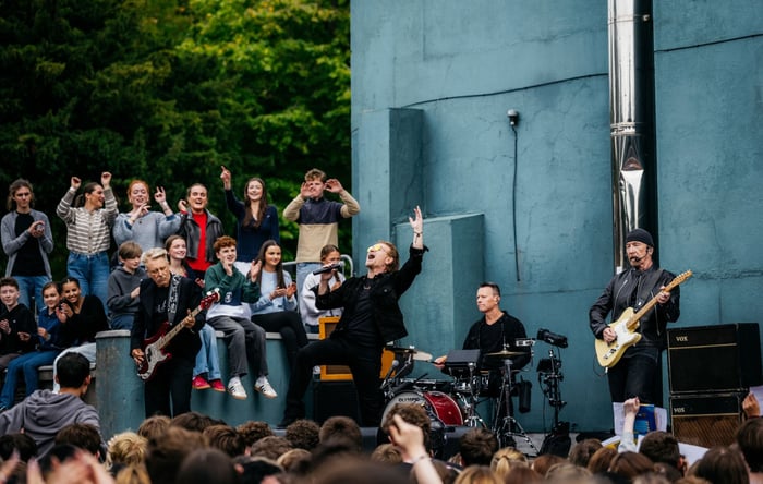 U2 live at Mount Temple in Dublin in 2026