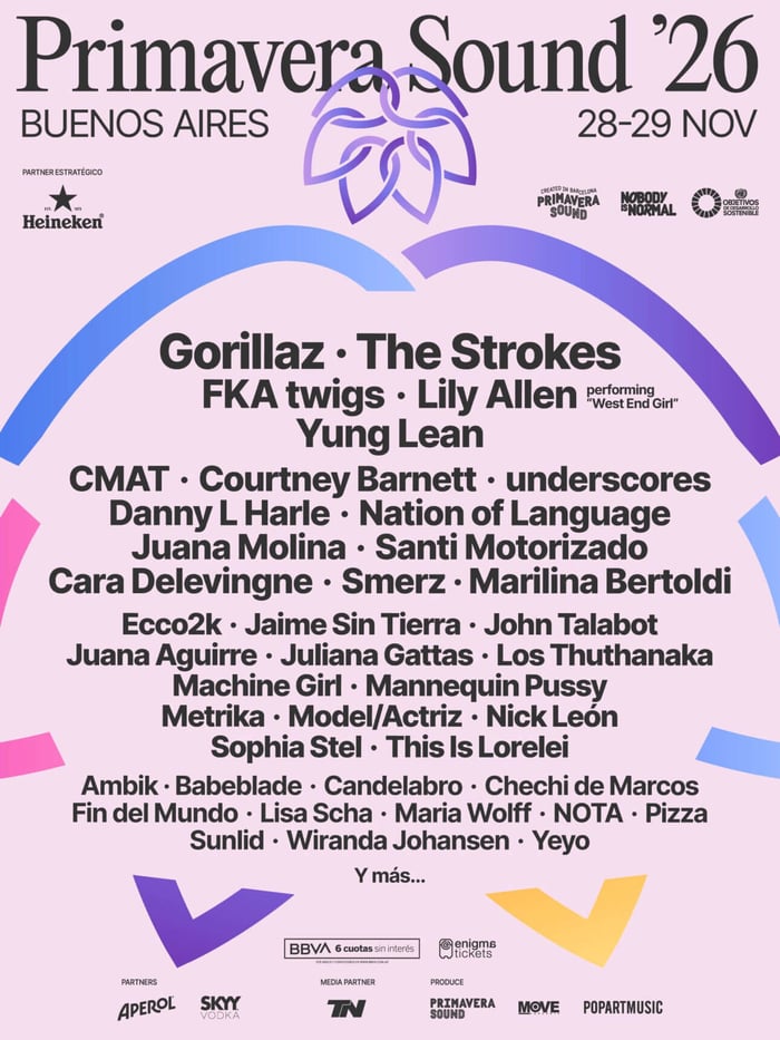 Buenos Aires Primavera Sound 2025 Lineup Poster