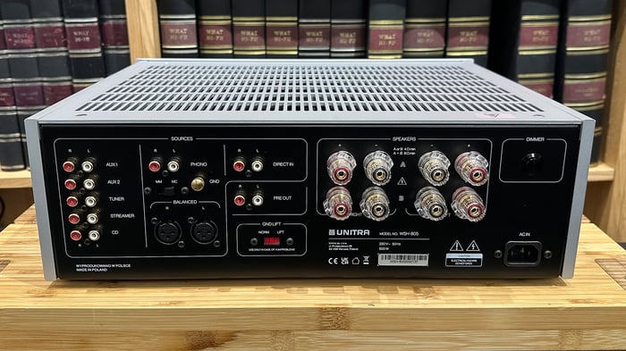 Back panel of Unitra WSH-805 showing analog connectors