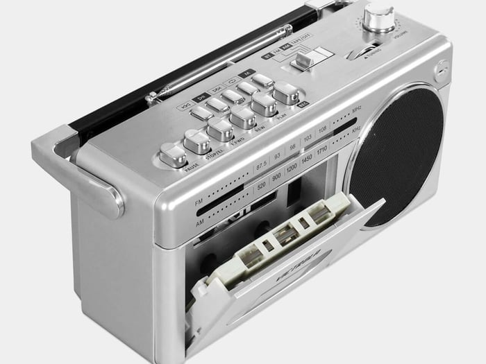 Victrola Mini Bluetooth Boombox back