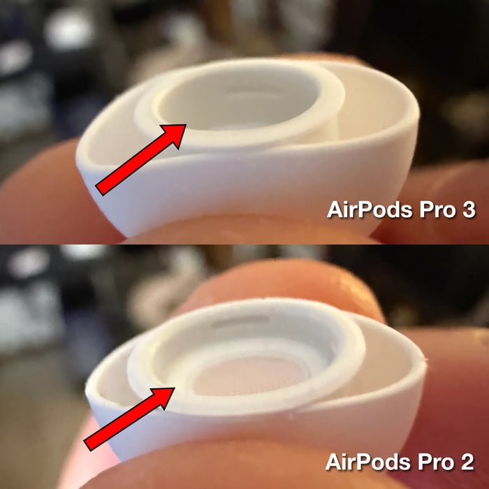 AirPods Pro 3 vs AirPods Pro 2 ear tip connectors
