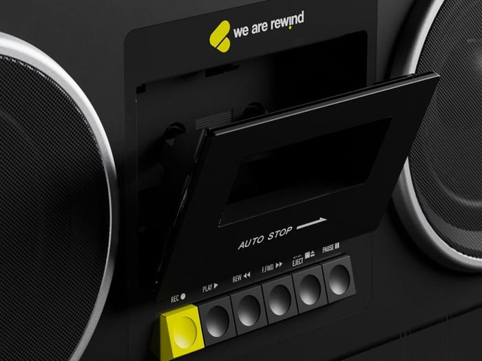 We Are Rewind GB-001 boombox detail