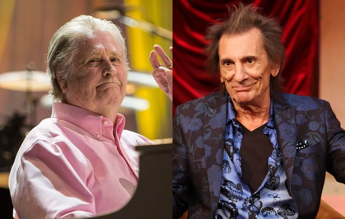 Brian Wilson and Ronnie Wood