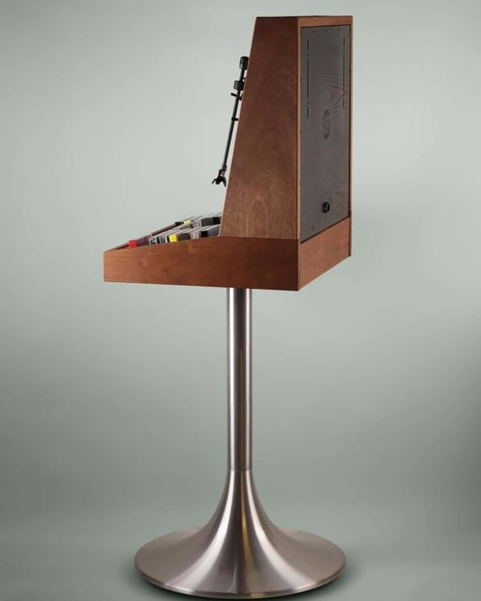 Wooden cabinet with vintage design inspiration