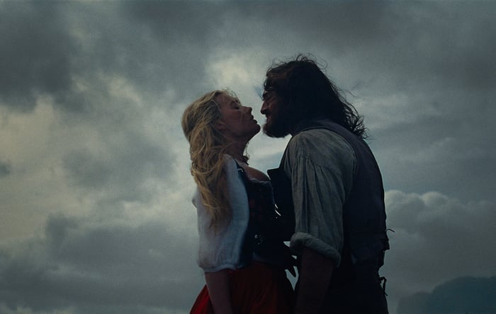 Margot Robbie and Jacob Elordi in Wuthering Heights