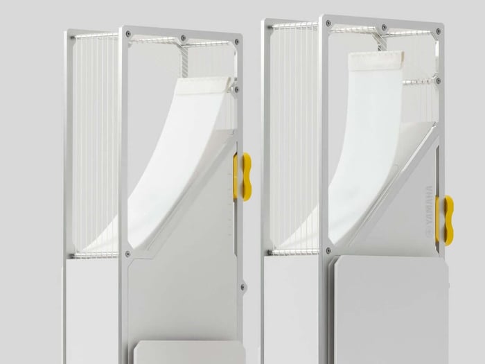 Close-up of Sail Concept speaker strings and diaphragm