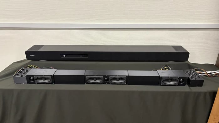 Close-up of the advanced driver arrays inside the True X Surround 90A