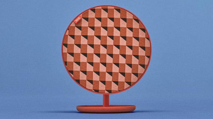 IKEA Solskydd colorful speaker in vibrant orange