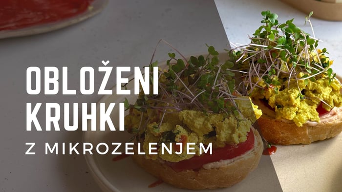 Zdravi obloženi kruhki z mikrozelenjavo (Video recept)
