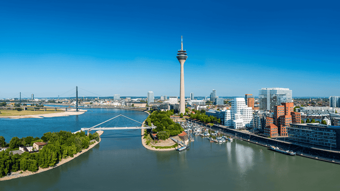 Düsseldorf city.