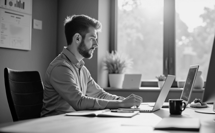 A professional WordPress SEO expert analyzing a website's performance.