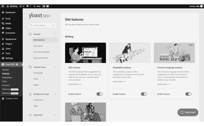 A screenshot of Yoast SEO's WordPress plugin homepage