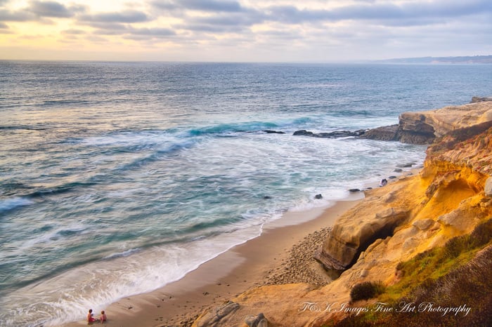 Children at La Jolla Cove Beach, California 