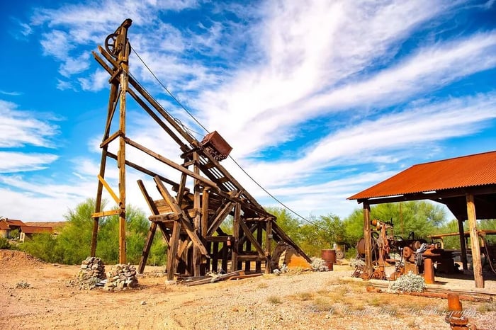 Headframe at Vulture City Ghost Town