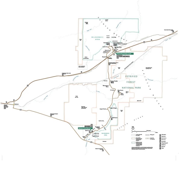 Petrified Forest National Park Map
