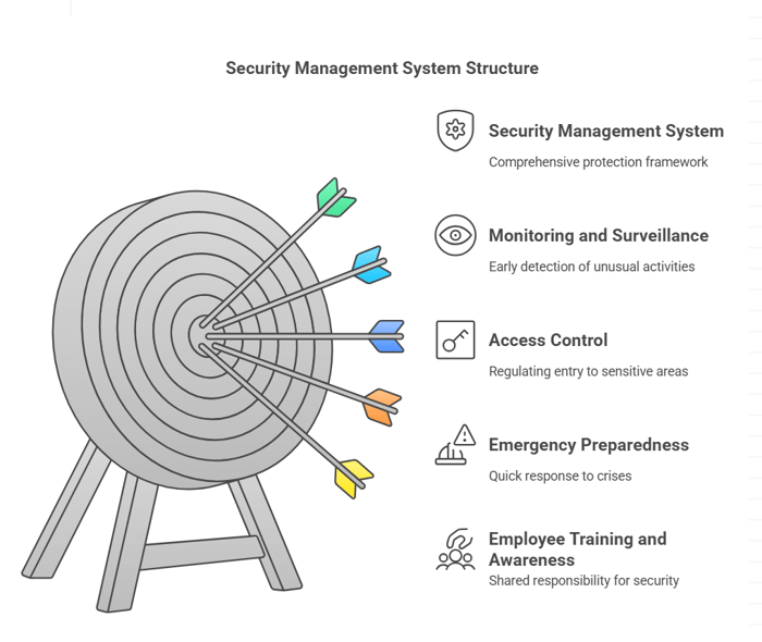 Key functions of a security management system include: