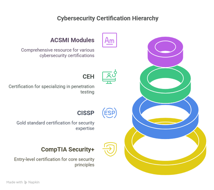 Common Cybersecurity Certification Tests