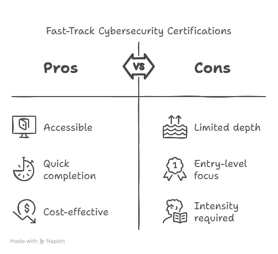 Pros and Cons of Fast-Track Cybersecurity Certifications