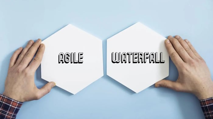 agile vs waterfall article image.