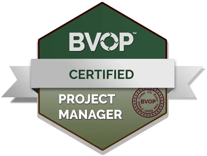 BVOP Certified Project Manager cover image.