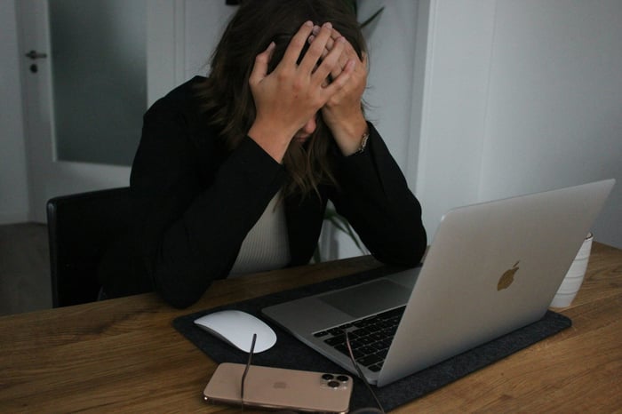 person worried on laptop - Best App for Video Filters